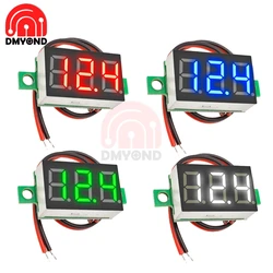 DC 12V 0.36 Inch 2 wire Red Blue White Green Mini Digital LED Display Voltmeter Panel Voltage Meter 3-Digit Adjustment Voltmeter