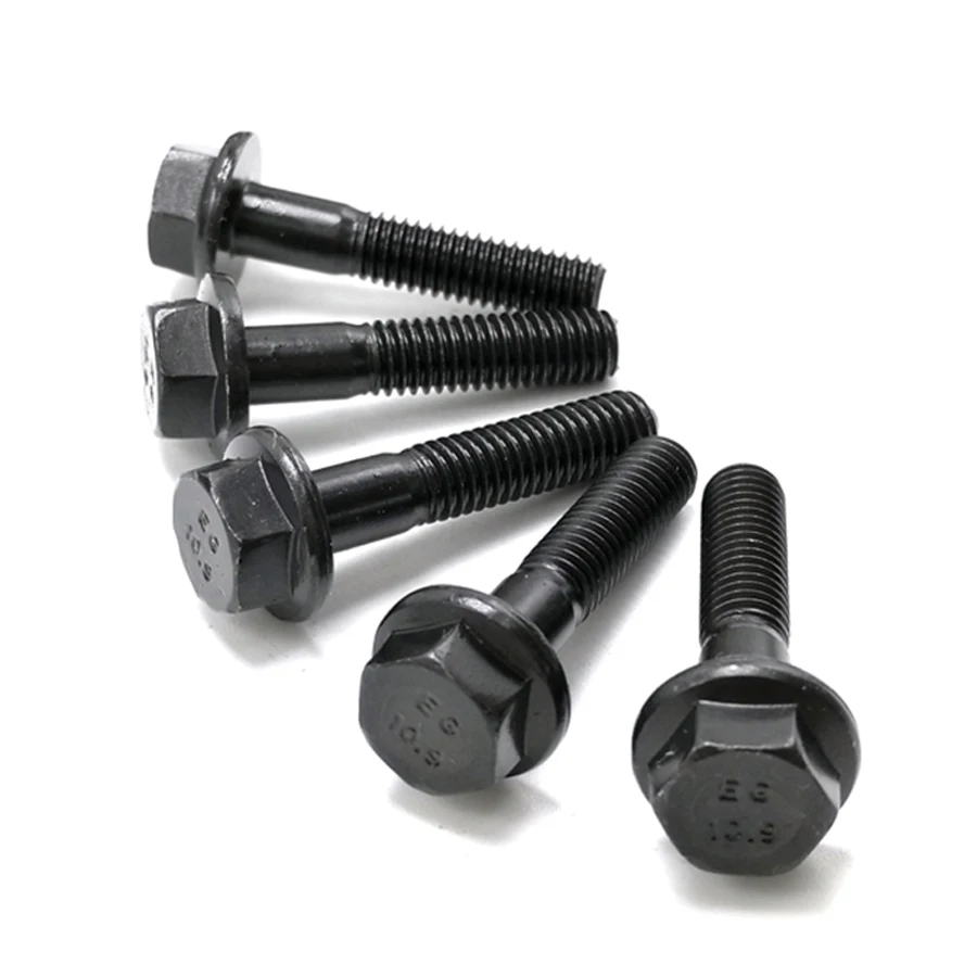 

M10 Hex Flange Bolts , Alloy Steel Class 10.9 Flange Bolt Automobile Screws ,A027