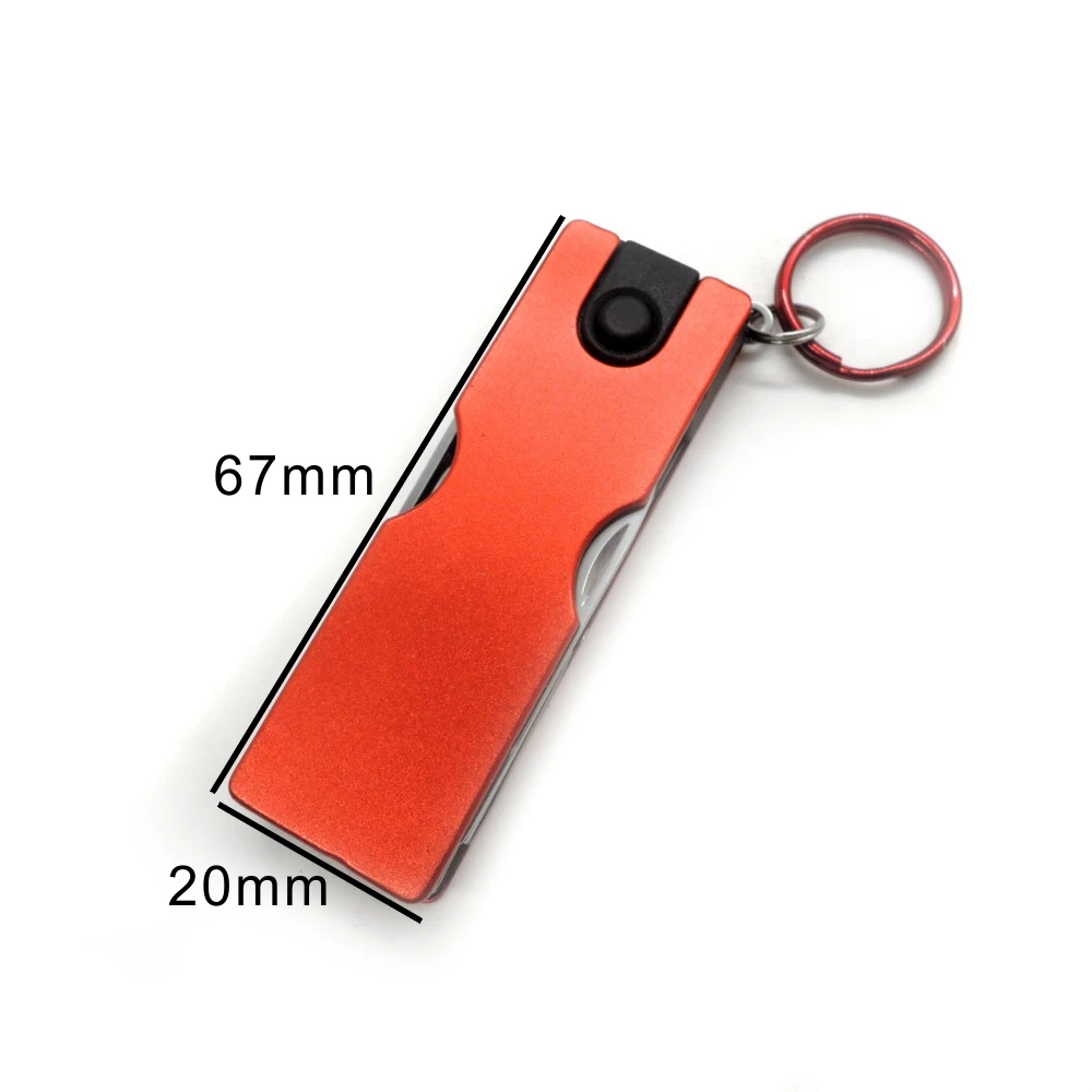 Multifunctionele Mini Mode Sleutelhanger Zwitserse Mes Led Verlichting Nagelknipper Earpick Schaar Pincet Pocket Handgereedschap Mes