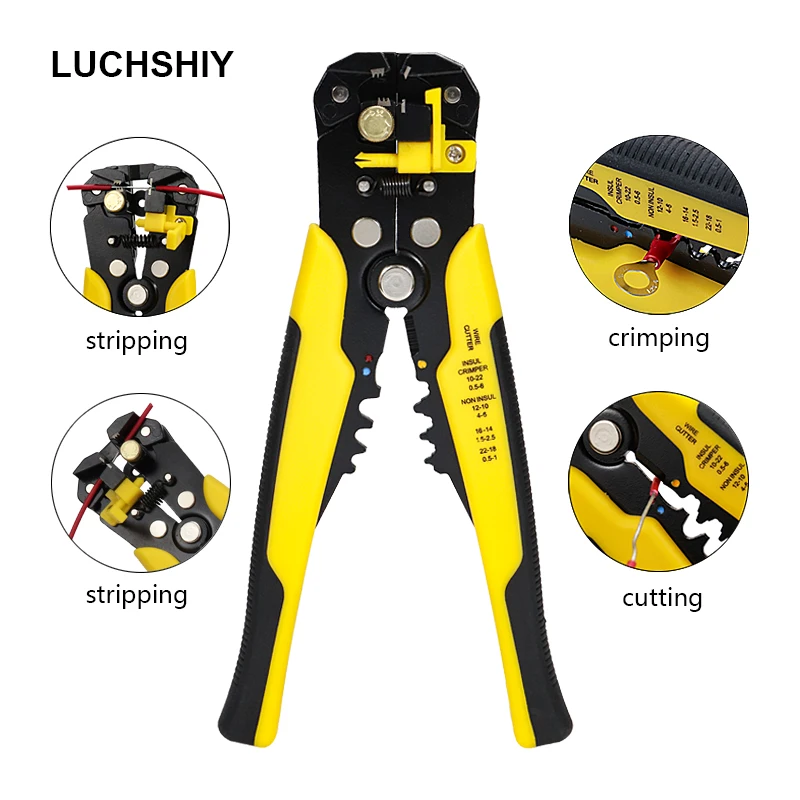 Pliers Wire Cutter Crimping Wire Cable Automatic Stripper Multi-functional Peeling Tools Terminal Pliers 0.2-6.0mm Hand Tools