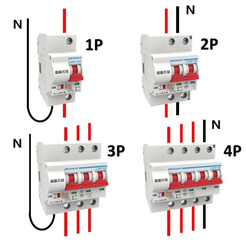 Tuya Zigbee Smart Home 3.0 Smart Circuit Breaker ZJSB9 1P-4P Smart Voice Switch Timer Remote Control Via Tuya Alexa Google Home