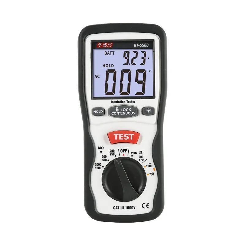 Digital Insulation Resistance Tester Electrical Equipment Insulation Material Resistance Detection Over Range Prompt