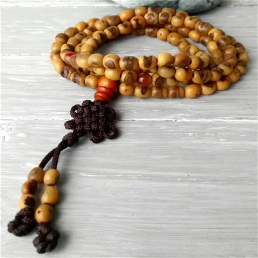 10MM Bodhi Seed 108 Beads Necklace Bracelet Bless Healing Reiki Pray Mala Handmade Spirituality Buddhism Unisex Prayer