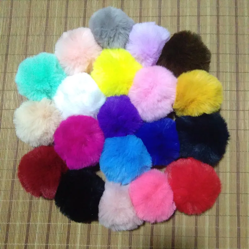 1000 pcs Fashion 6 cm Pompons Faux Beaver Rabbit Fur Ball DIY Jewelry Parts Making Pendant For Chain Shoes Colth Handmade Crafts