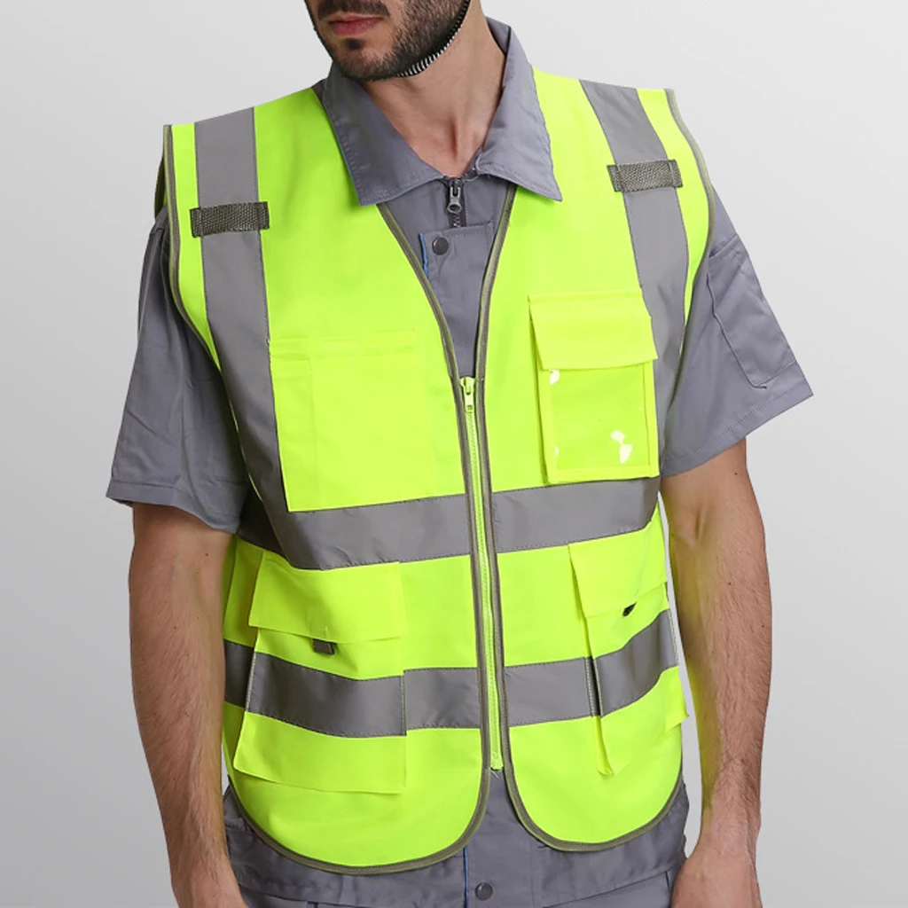 High Visibility Workwear Safety Vest Comfortable Workwear Uniforms With Reflective Strips Washable Workwear Safety Vest L-2XL