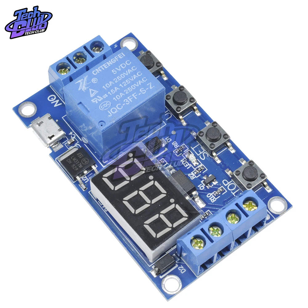 Smart Electronics DC 5V Micro USB Power relè di ritardo regolabile modulo di controllo Timer interruttore di ritardo Trigger