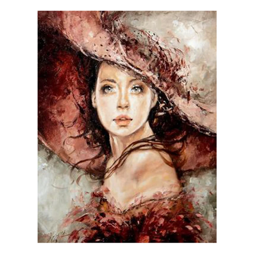 

5D DIY Diamond Painting Full Square/Round Drill "Hat woman" Embroidery Cross Stitch gift Home Decor Gift