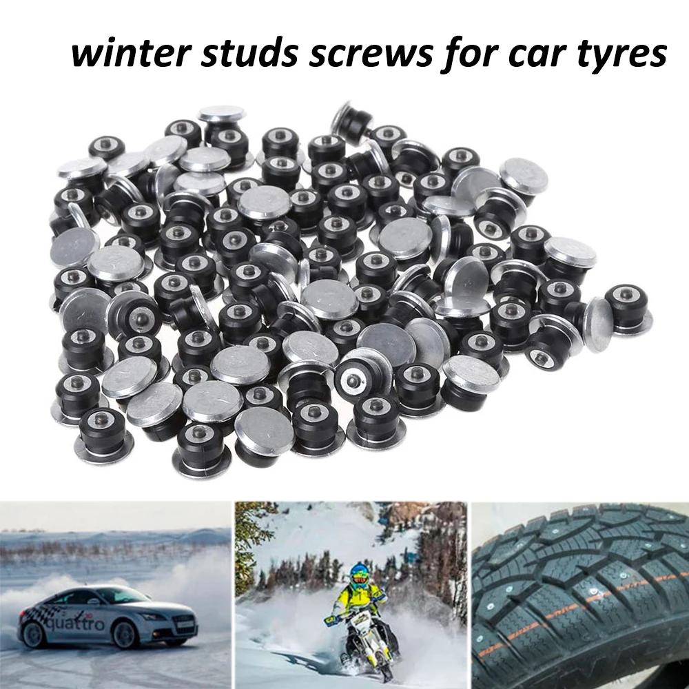 100pcs Car Tire Stud Screw Anti-slip Sleeve Winter Tire Studs Screws For Car Cleats Spikes Wheel Winter Protection