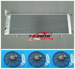3 Row Aluminum Radiator + 3PCS Fan Racing For 1991-2001 Jeep Cherokee XJ / Wagoneer Truck 00 99 98 97 96 95 94 93 92