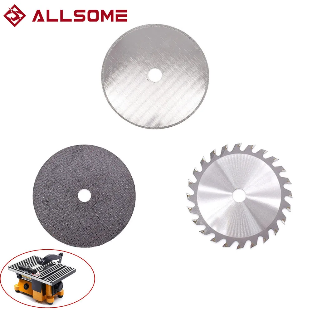 ALLSOME Woodworking Saw Blade 100mm*12.7mm Table Saw Blade  for Stone and Wood