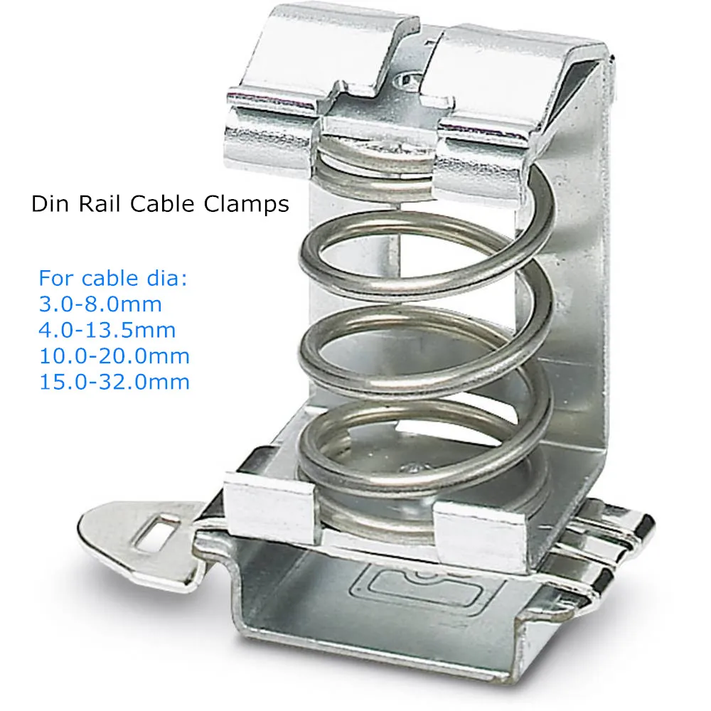 

TSC Din Rail Cable Clamps for Shield Cable Shielded Wire Din Clamps KLBU4-13.5 3-8 10-2015-32