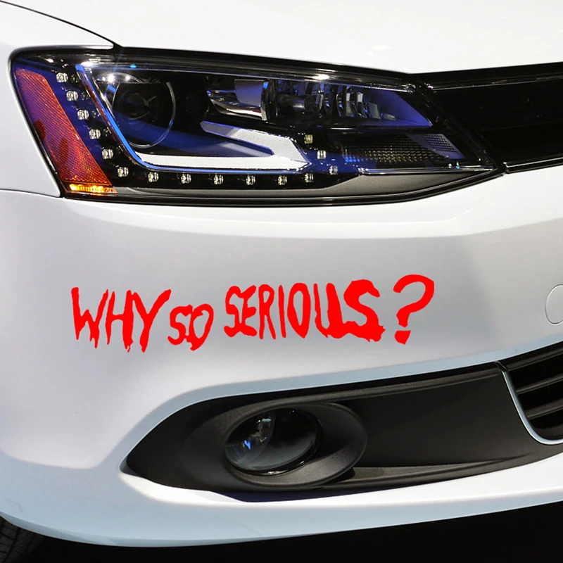 31402# Various Sizes Colors Vinyl Decal Why So Serious? Car Sticker Waterproof Auto Decors on  Bumper Rear Window Biker Helmet