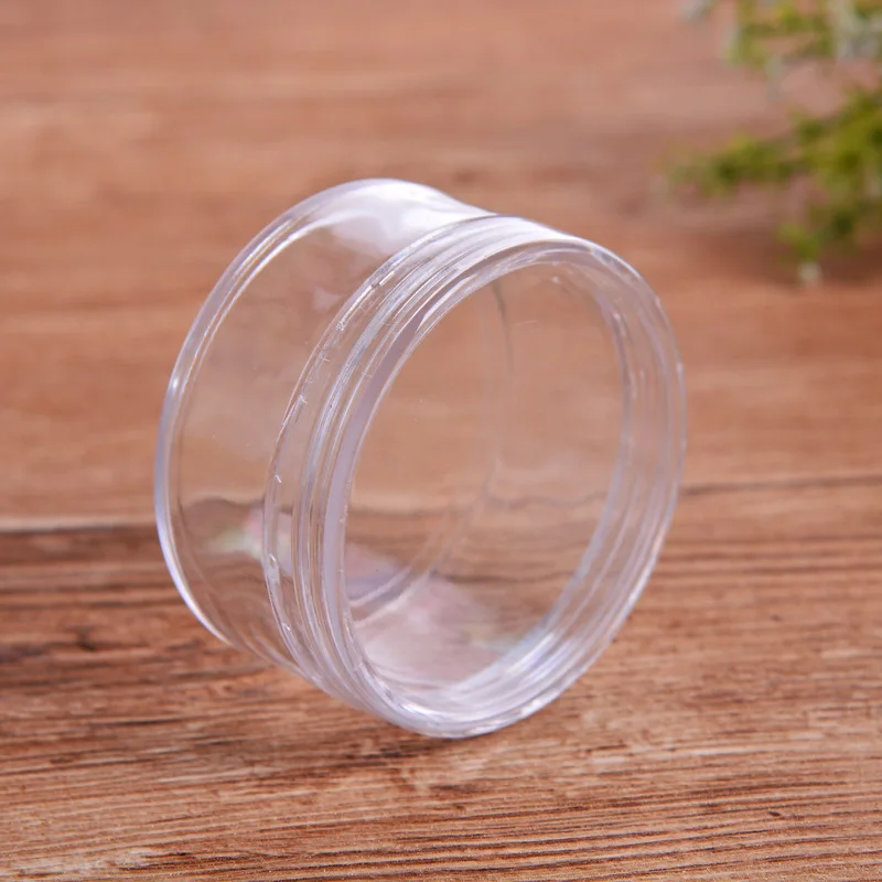 2pcs Round Clear Plastic Box 7cm Jewelry Findings Storage Case DIY Handmade Necklace Earring Beads Organizer Jars Containers