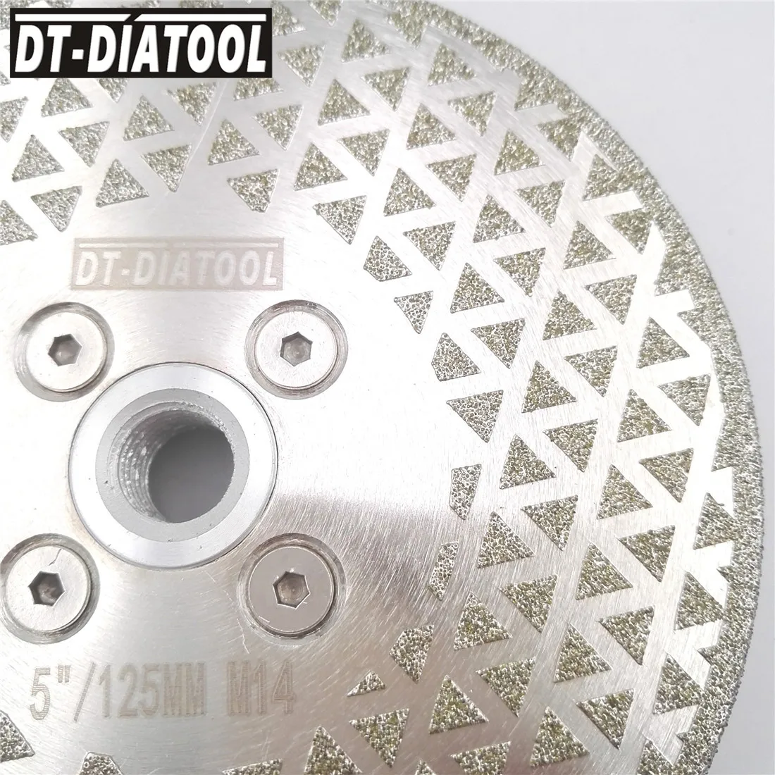 DT-DIATOOL 2pcs 5"/125mm Electroplated Diamond Cutting And Grinding Discs Single Grinding Side Saw Blade For Granite Tile Marble