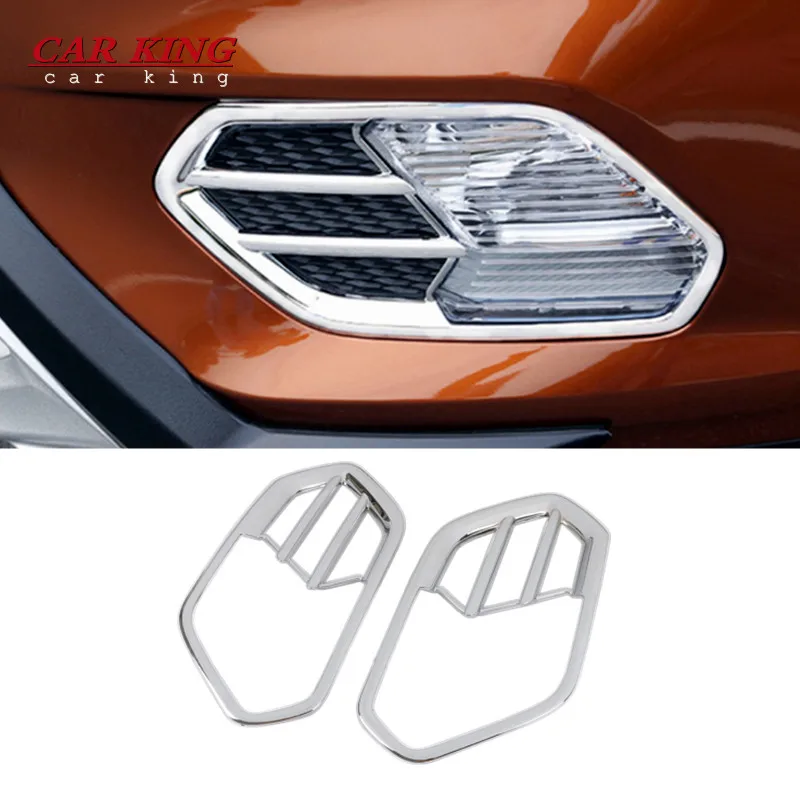 

For Ford Escape Kuga 2017 2018 External Accessories Car front fog lamp Decoration Cover Cover Trim ABS Chrome Car Styling 2pcs