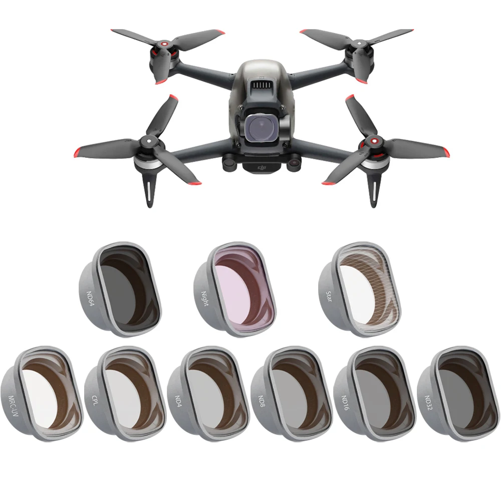 For DJI FPV Drone Filter ND4/8/16/32/64 Neutral Density NDPL Polar Kit Camera Accessories Protection 4pcs/6pcs Set