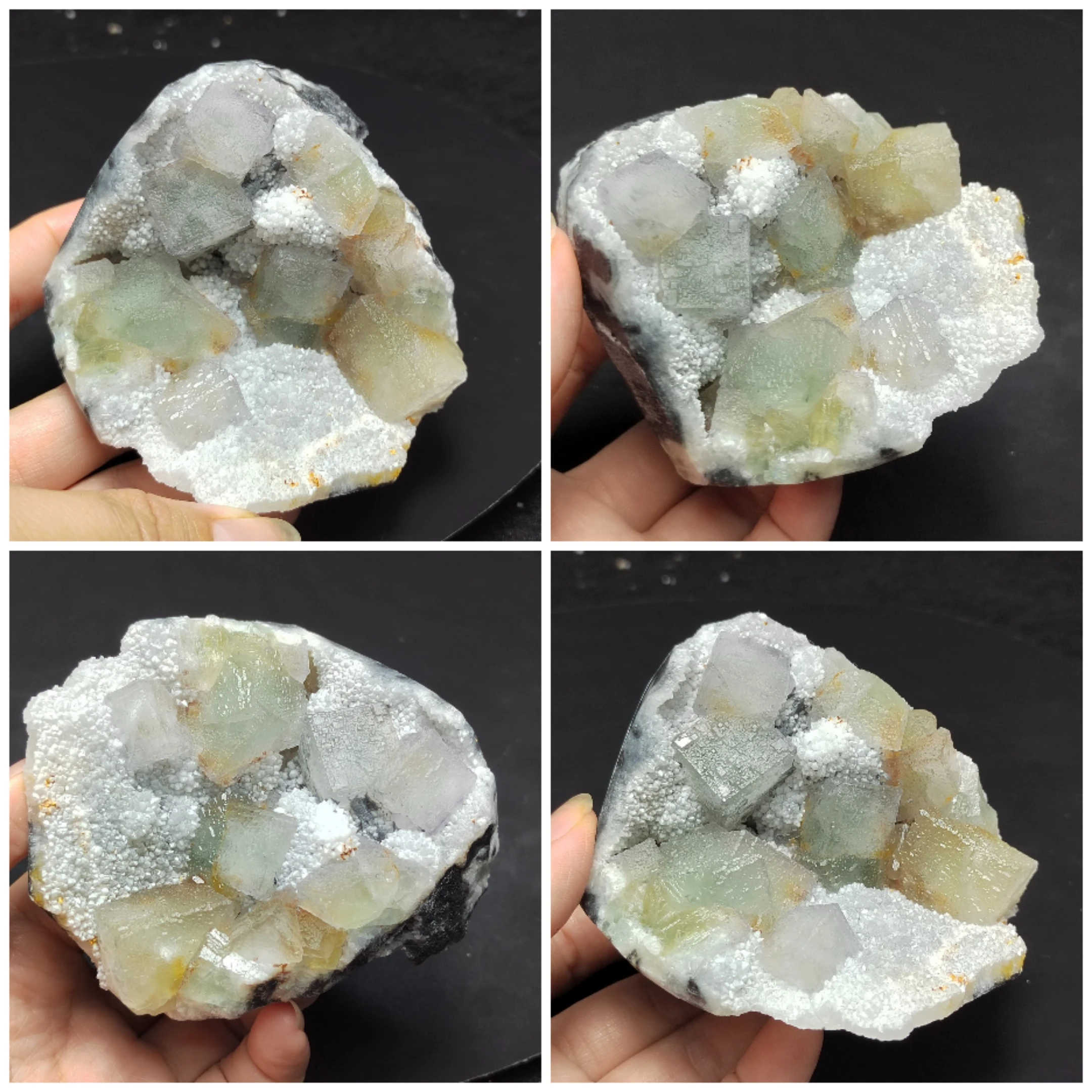 

64.2-355.7gNatural rare fluorite and quartz mineral specimens energy healing crystal home decoration collection accessories