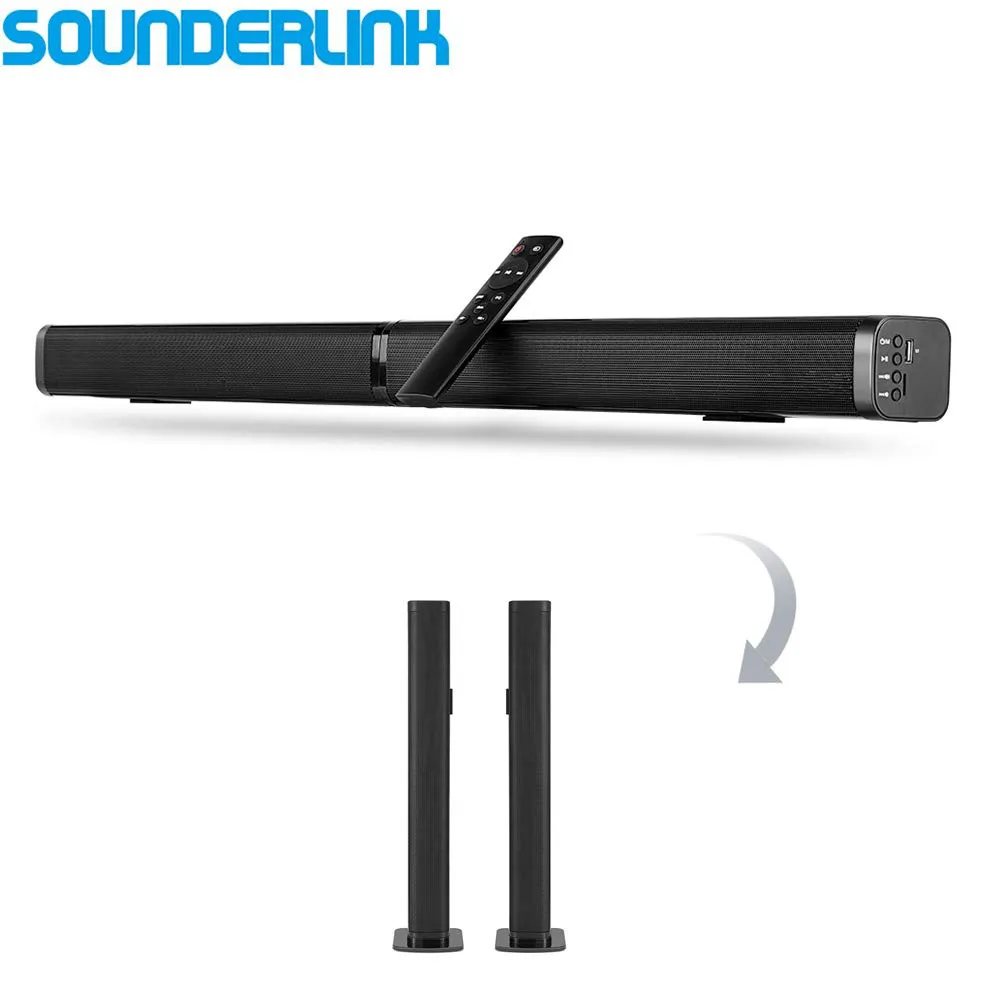 

Sounderlink Wireless Detachable Bluetooth TV 37 inch Soundbar Speaker Home Theater Support Optical SPDIF AUX HDMI-Compatible