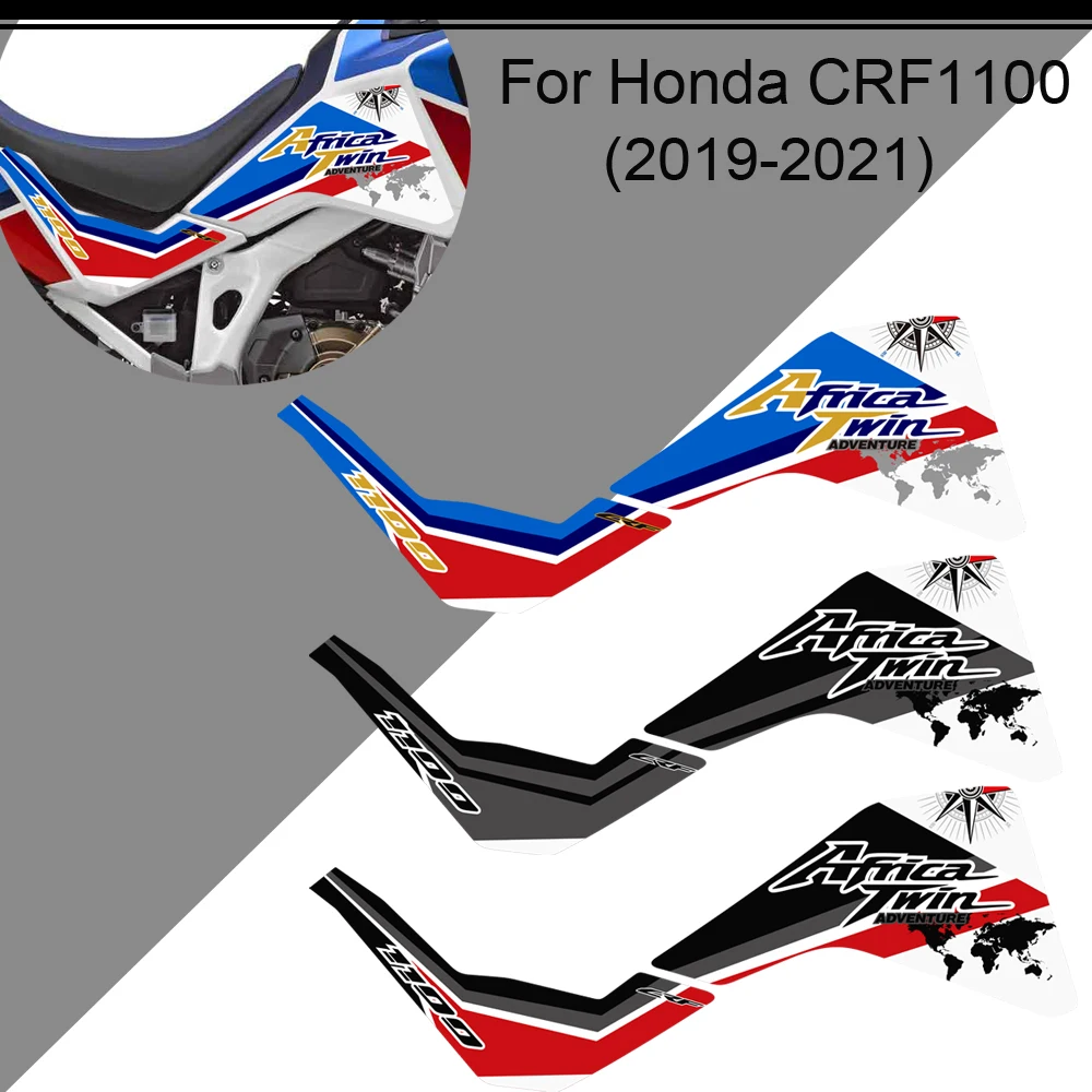 Afrika Twin Bescherming Side Tank Pad Voor Honda CRF1100 Crf 1100 L Adventure Adv Vizier Set Stickers Decal Kit 2019 2020 2021