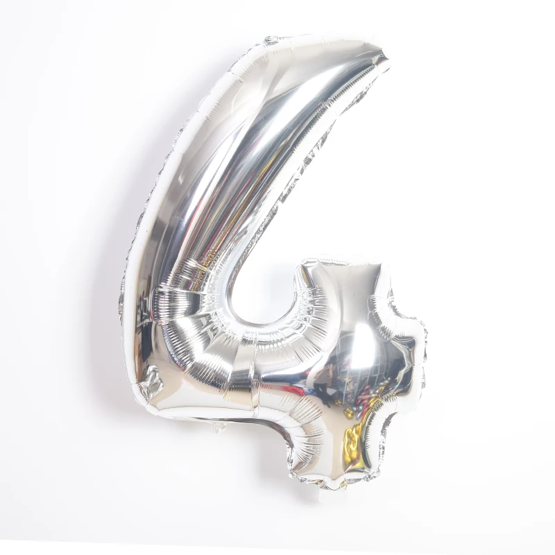16 32 40 Inch Silver Gold Blue Pink Foil Number Balloons Digital Adult Birthday Wedding Party Decor Baby Shower kid toys balloon - view 3