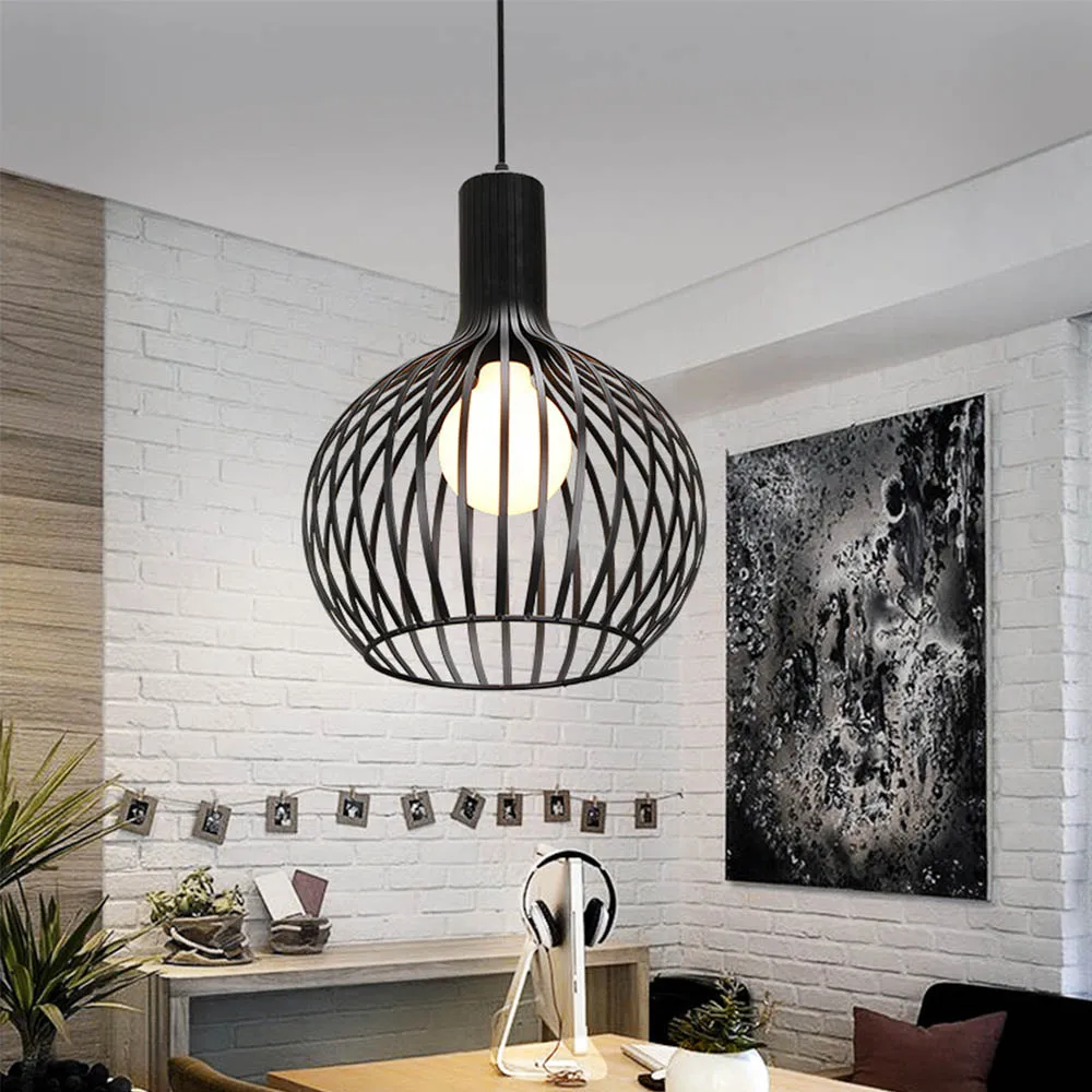 Retro loft simple Pendant Lamp Modern E27 Pendant Lights For Bedroom Hanging Lamp Nordic Metal Lampshade LED Bulb Kitchen Light