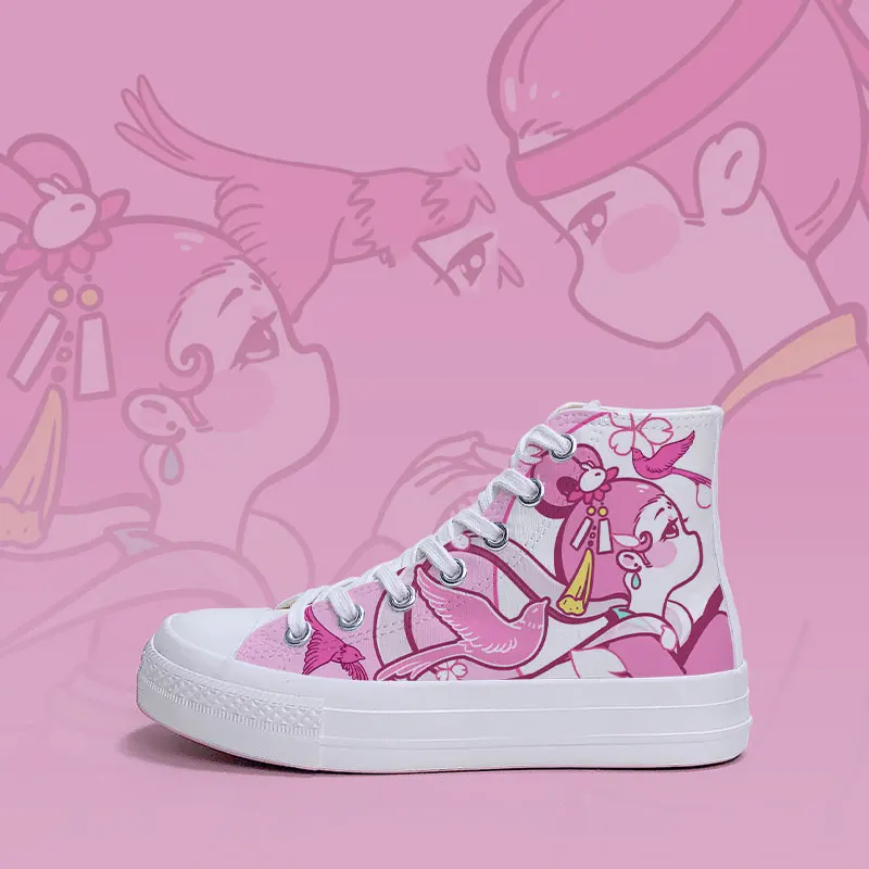 Amy and Michael 2021 Autumn New Desingers Sneakers Lovely Kawaii Girls Students Graffiti Canvas Shoes Woman Vulcanize Shoes