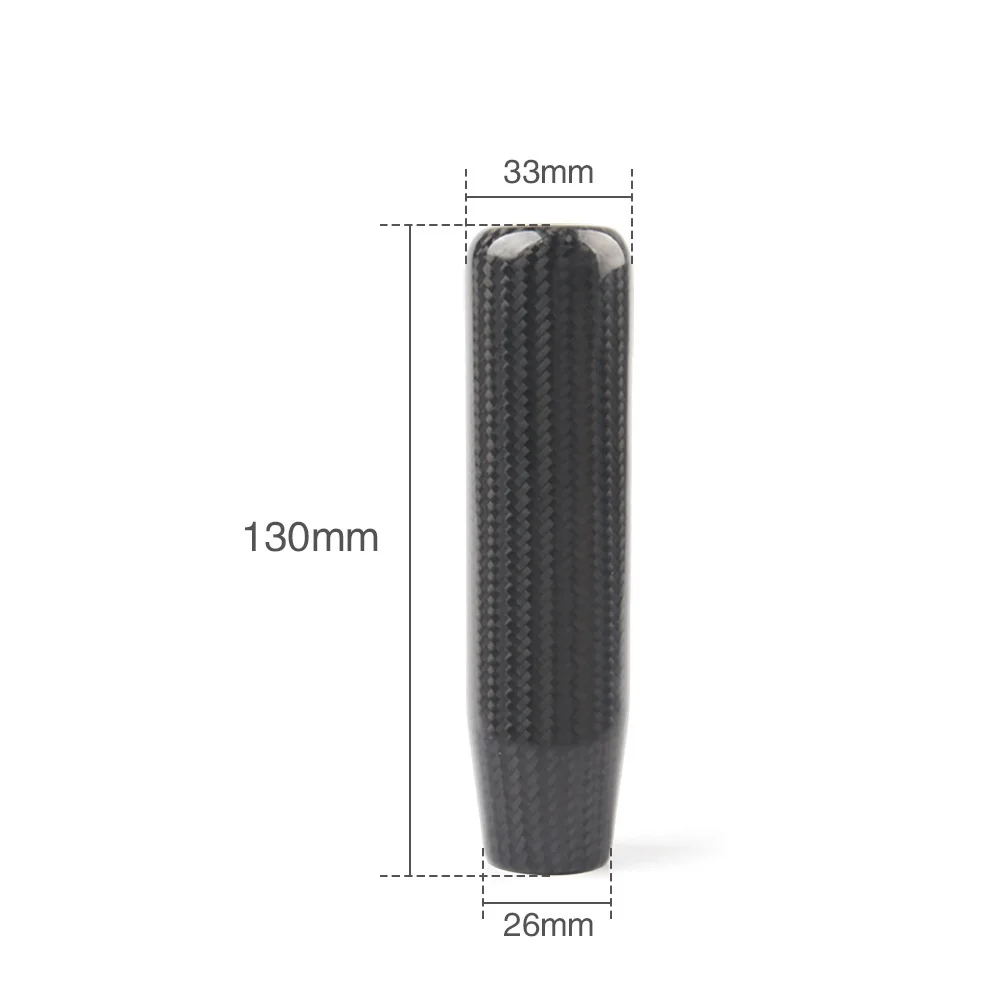 130mm Universal Car Long New Car Carbon Fiber Aluminum Gear shift knob Fit For Honda Toyota Nissan Mitsubishi Ford Chevrolet