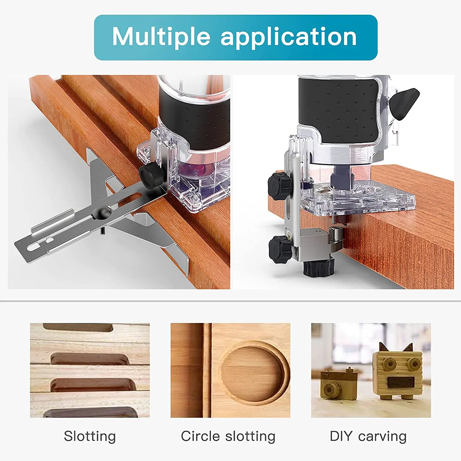 800w Wood Trimming Machine 30000rpm Trimmer Router 220V Wood Milling Slotting Trimmer Machine Hand Carving Wood Router Machine