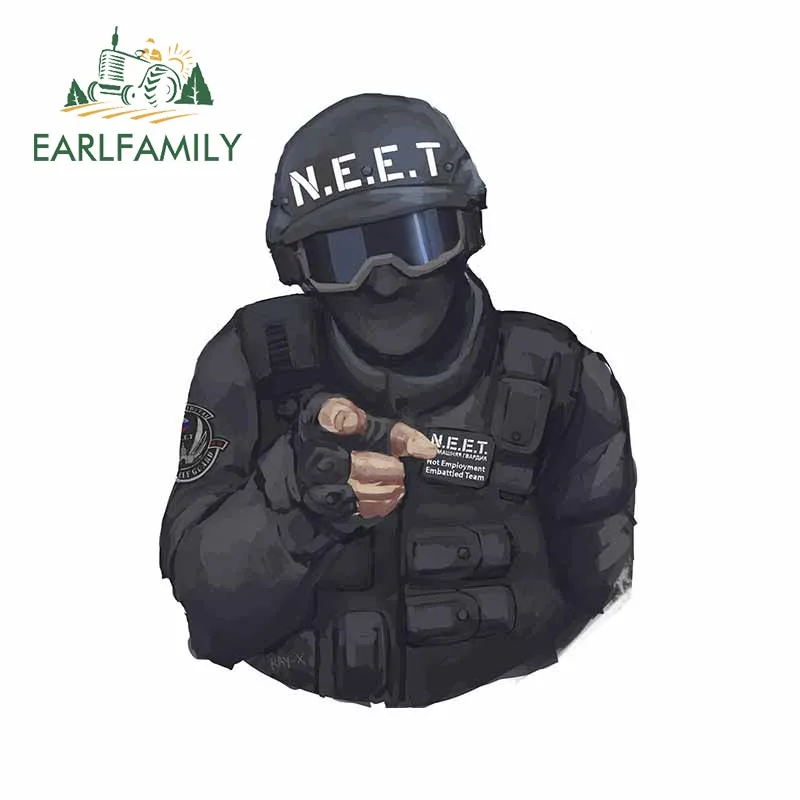 EARLFAMILY 13cm x 10.2cm NEET Special Forces Car Sticker Vinyl Auto Motor Decoration Bumper Rear Windshield Decal Car Styling