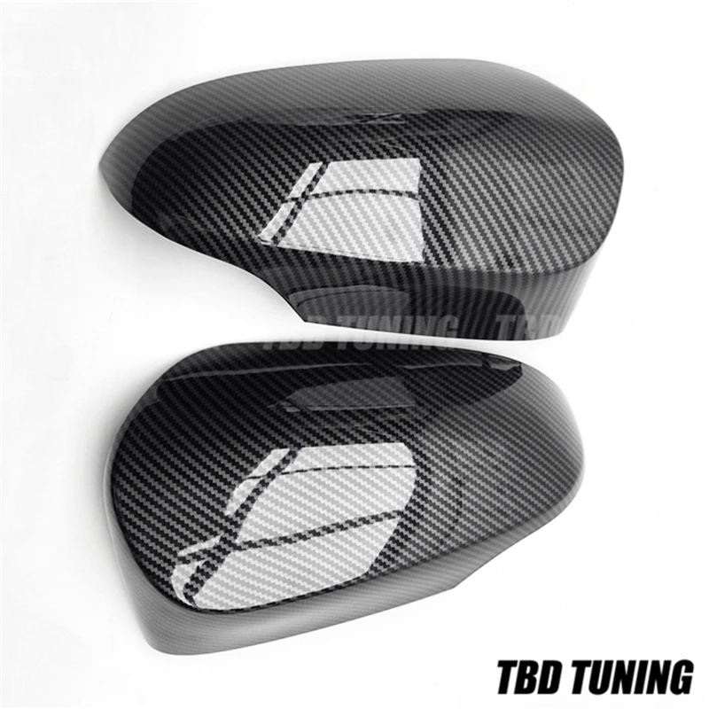 Carbon Fiber Look Mirror Cover For Toyota Camry CHR Yaris 2012 2013 2014 2015 2016-2019 Replacement Rear Side View Mirror Cover