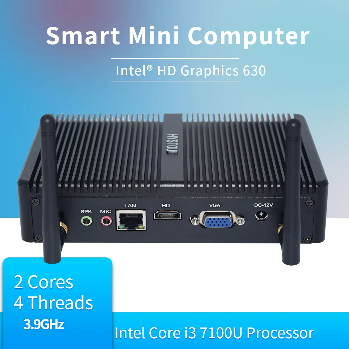 Imagem -02 - Hystou-mini Computador sem Cooler Novo Processador Intel Nuc Core i5 i3 i7 Celeron 2955u Micro Desktop X86