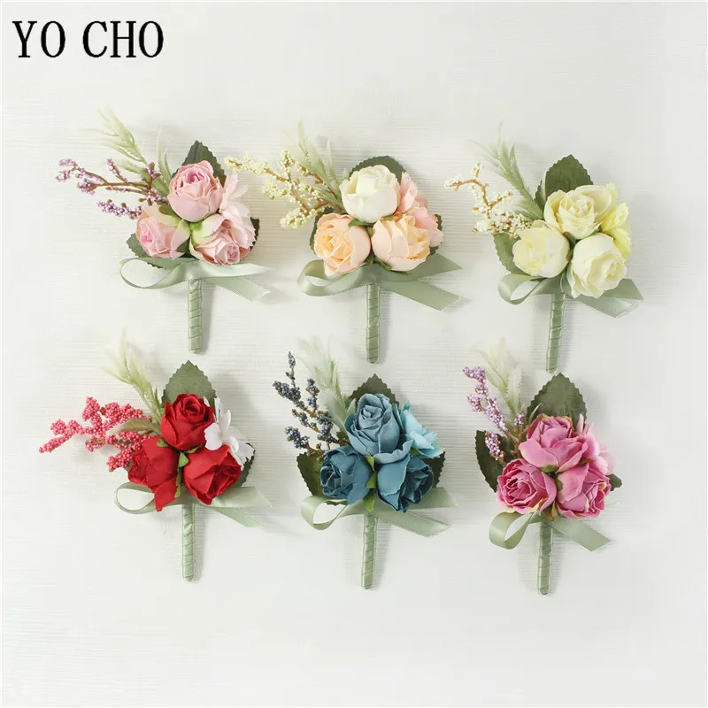 Hình Cho Boutonniere Cổ Tay Xòe Cưới Cô Dâu Vòng Tay Hồng Lụa Hoa Dự Tiệc Dạ Hội Bé Gái Cổ Tay Xòe Cưới Boutonniere