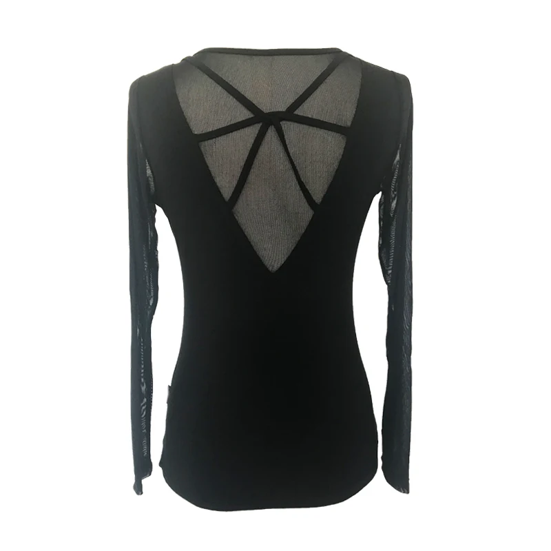 Latin Dance Shirt Neue Weibliche Erwachsene Nationalen Standard Ballroom Dance Kostüm Sexy Tops Leistung Praxis Kleidung