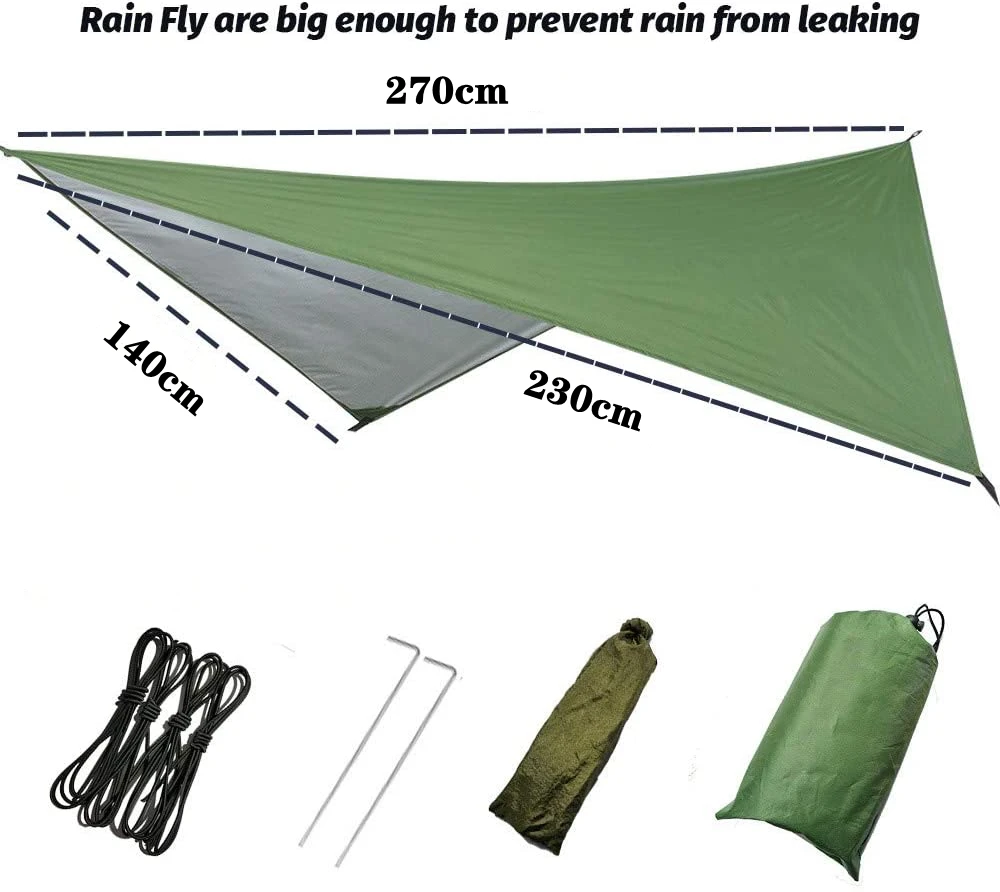 Outdoor Mosquito Net Hammock Tent With Waterproof Canopy Awning Set Quick Open Hammock Portable Pop-Up