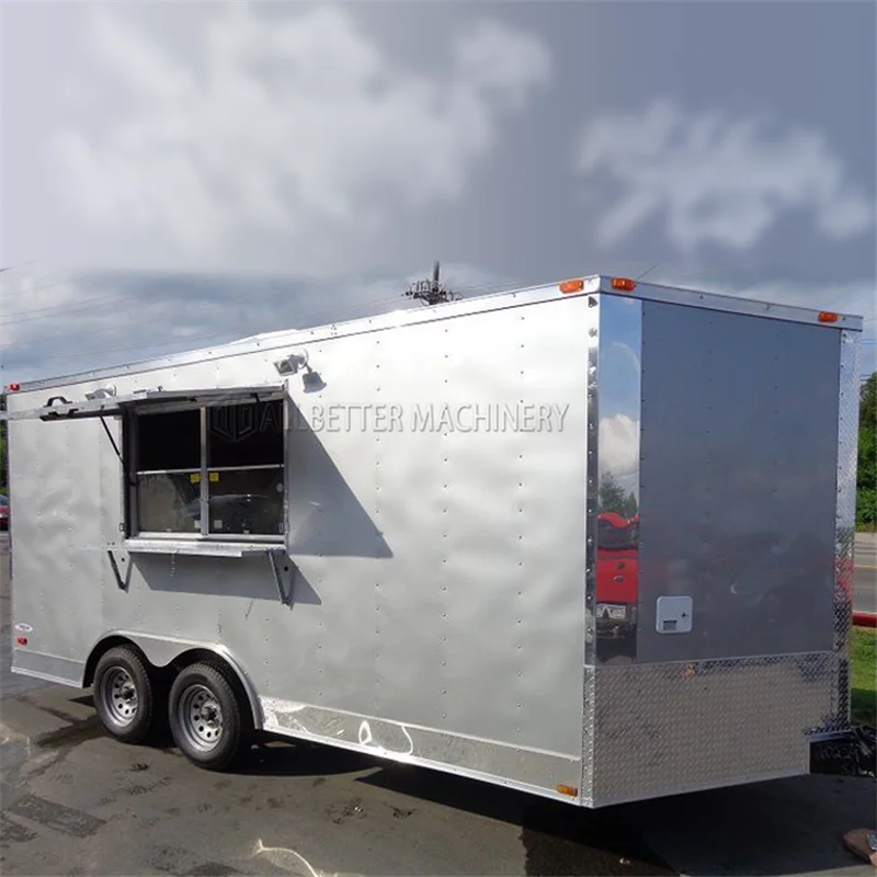 Allbetter Europe Sale Street Mobile Kitchen Food Trailer Concession Taco Coffee Van American Food Truck with Full Kitchen