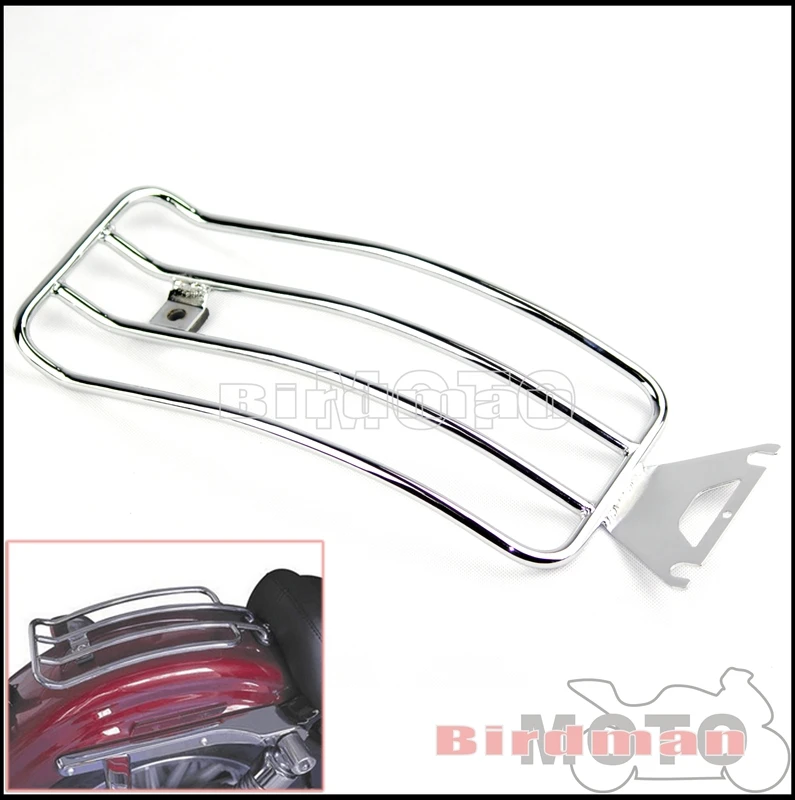 รถจักรยานยนต์ด้านหลัง Fender กระเป๋าเดินทางชั้นวางสนับสนุน Carrier สําหรับ Harley Softail Road King Touring FLHX FLHT FLHR 1998-2004