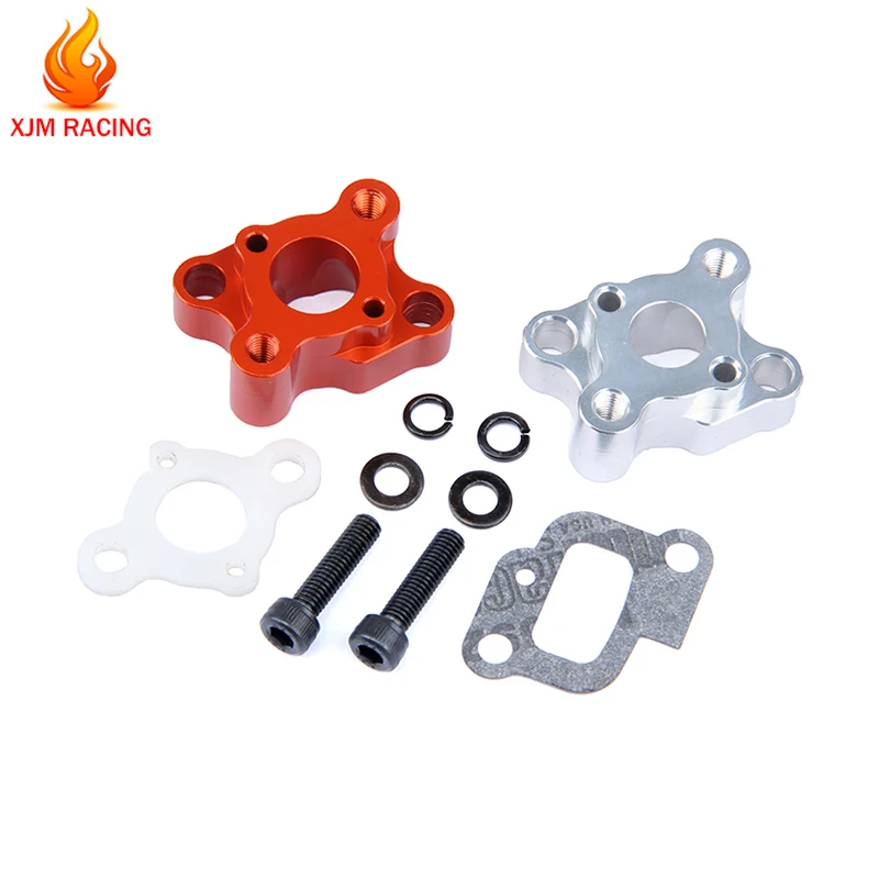 CNC Metal Intake Manifold Set for 23cc 26cc 29cc 30.5cc Engine Parts for 1/5 Hpi Rofun Baha Km Rovan Baja 5b 5t 5sc Losi 5ive-T