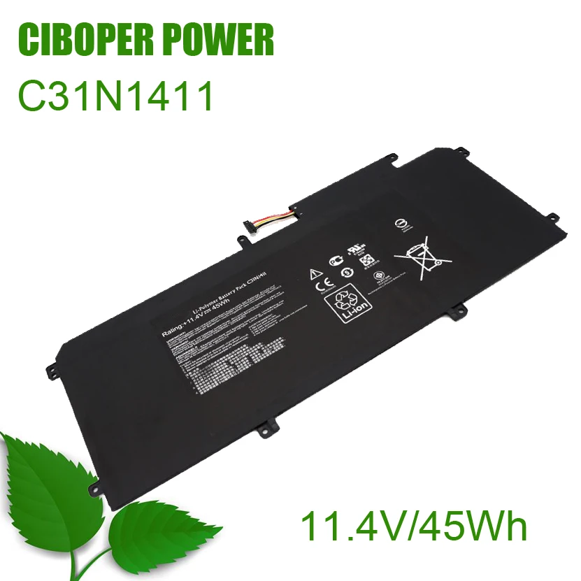 CP New Laptop Battery C31N1411 11.4V/45Wh For Zenbook U305 U305F U305FA U305CA UX305 UX305CA UX305F UX305FA Series Notebook