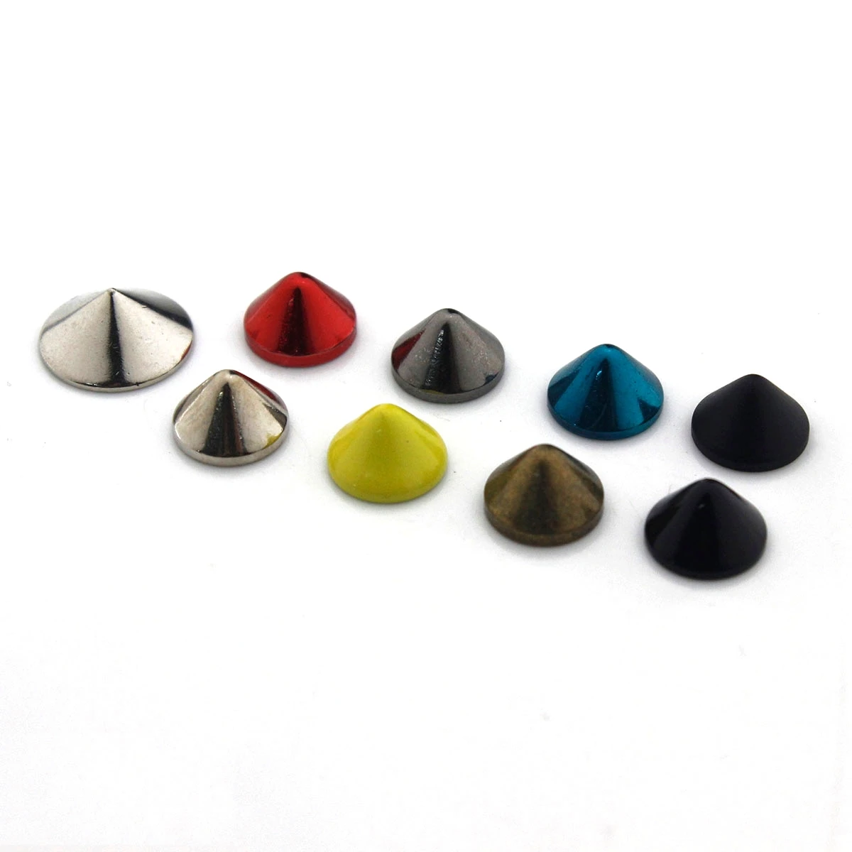 10pcs/lot Metal Bullet Cone Spike Punk Screwback Studs Bag Clothes Leather Craft Phone Shoes Case DIY Decor Accessories