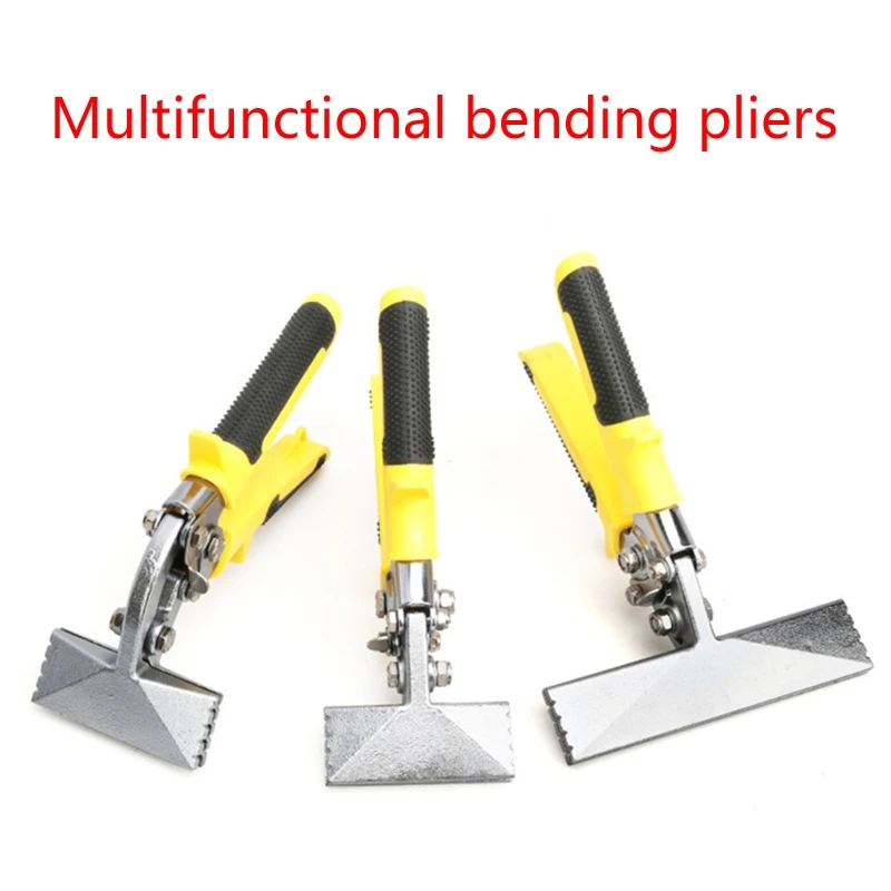 Sheet Metal Bending Pliers Crimping Tool Hand Seamer Wide Jaw Straight Elbow Multitool Ergonomic Handle