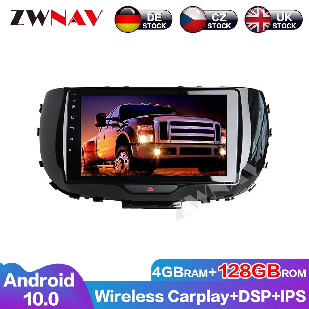 Head unit DVD Player 128G Carplay Android 10.0 Touch Screen Car for Kia Soul 2020 GPS Audio Multimedia Auto Radio