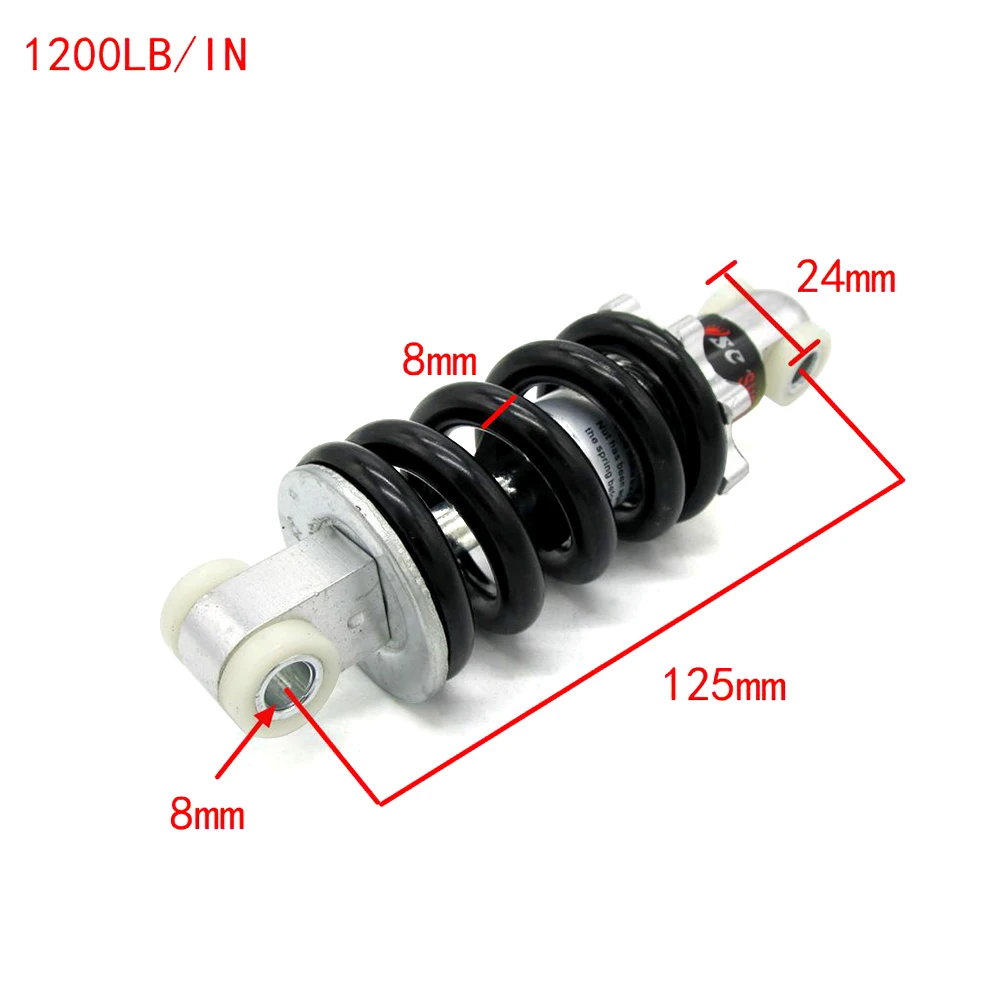 90 100 125 150 170 190mm 750LB 1200LB Rear Suspension Shock For 47cc 49CC Super Minimoto ATV Electric Scooter Mini Pocket Bike