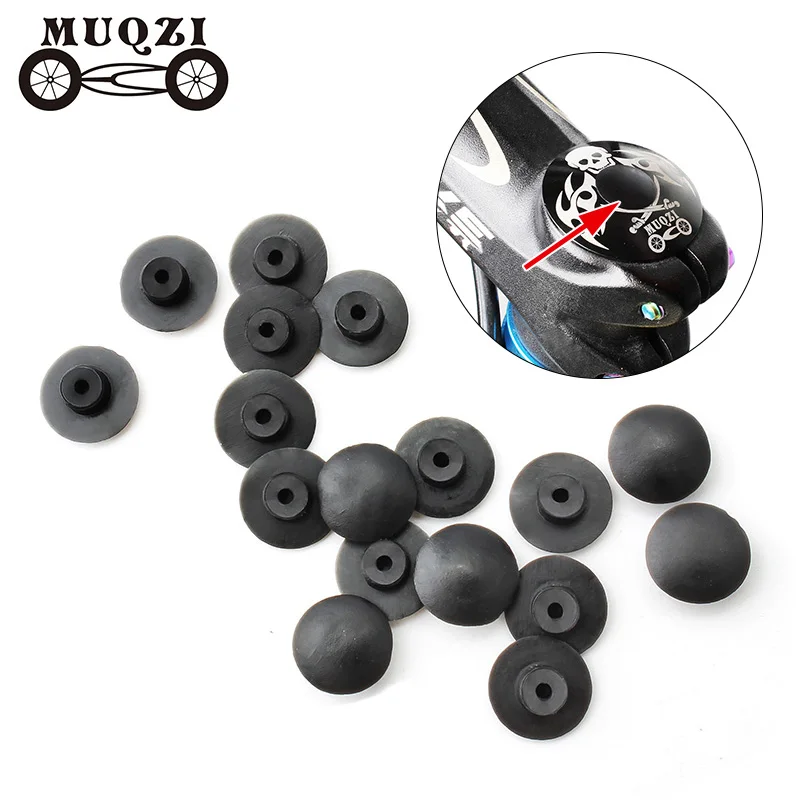 MUQZI 10Pcs Headset Cover Screw Cap Mountain Bike Road Folding Track Bike Bowl Set Cover M6 Screw Cap Cycling Bowl Set Parts