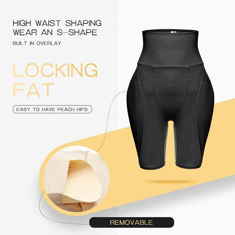 Women Hip Pads High Waist Padded Panties Shapewear Tummy Shaper Fake Ass Butt Lifter Booty Enhancer Buttock Shorts Thigh Trimmer