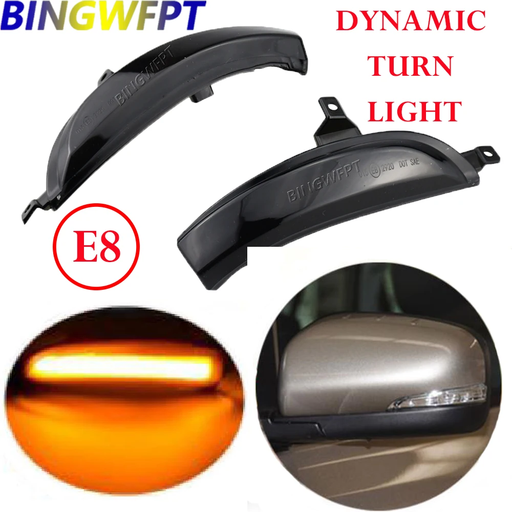 2pcs Turn Signal Light LED Dynamic Sequential Lamp For Renault Koleos HY 2011-2017 1st Gen. Mirror Blinker Indicator