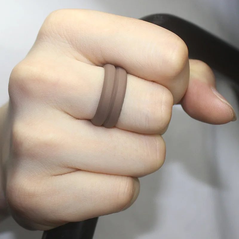 7 Color 8MM 100% Natural Silicone Ring Hypoallergenic Crossfit Flexible Silicone Rubber Wedding Bands for Men Women Casual Anel