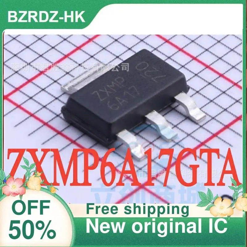 40PCS ZXMP6A17GTA  6A17 SOT223    New original IC