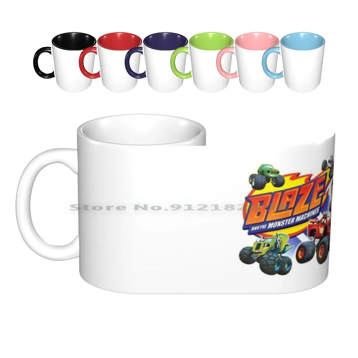 Crew Ceramic Mugs Coffee Cups Milk Tea Mug Crew Blaze Monster Machines Cool Monster Machines Creative Trending Vintage Gift