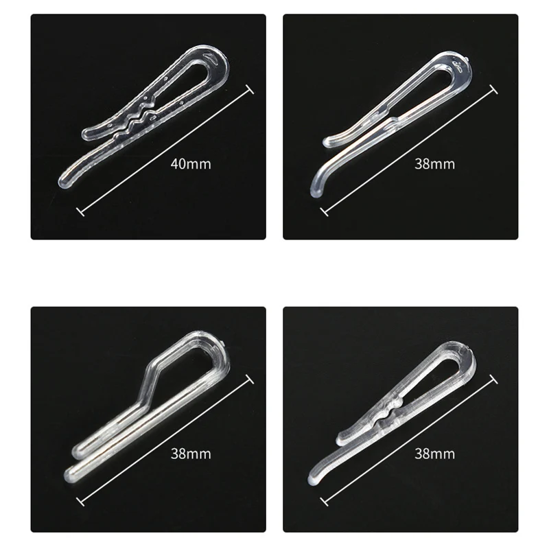 100pcs Transparent Clip Shirt Clip Skid Proof Clothing Clip Clothes Clip Fixed Skirt clip Packing Clothes And Accessories