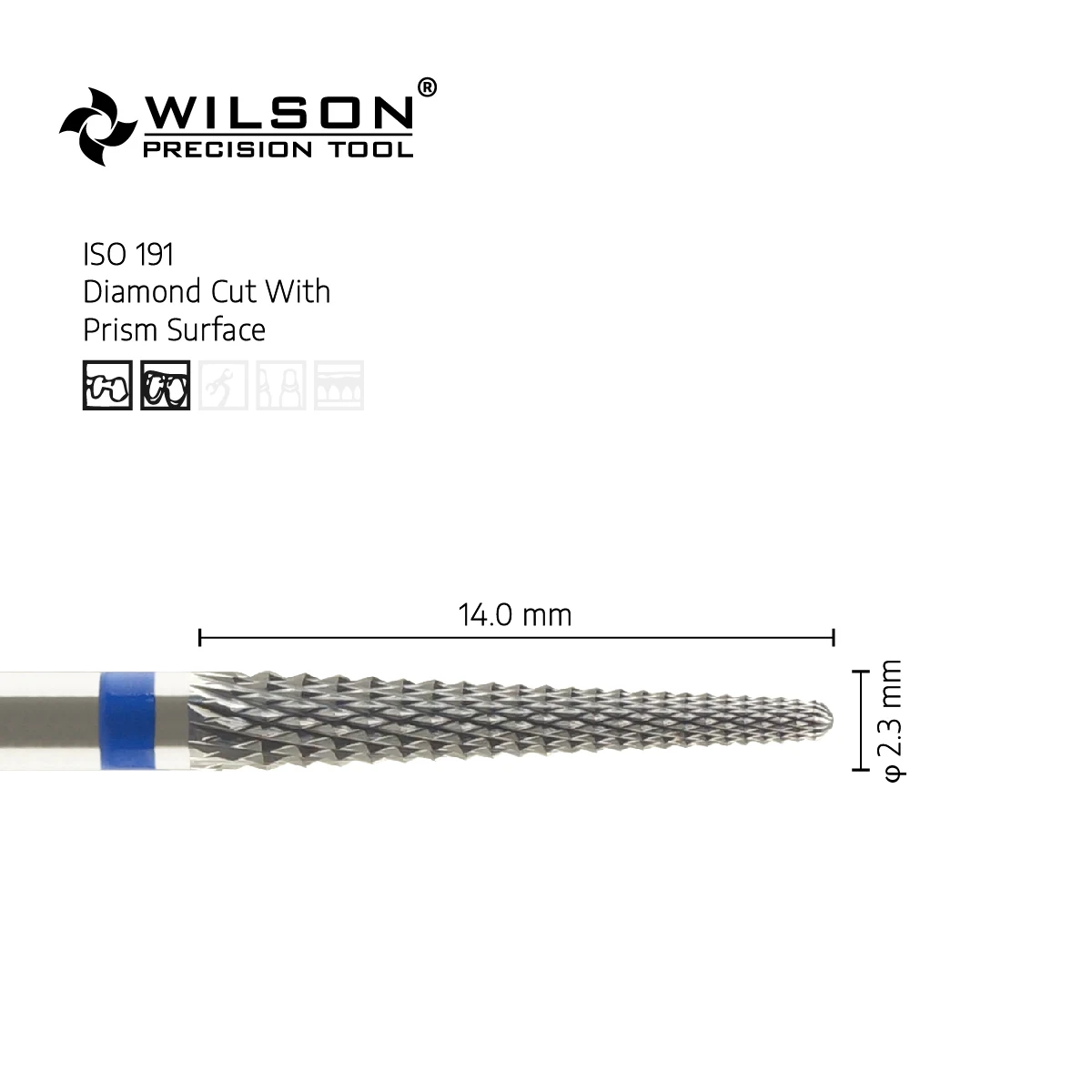 WILSON PRECISION TOOL 5001704-ISO 201 191 023 Tungsten Carbide Burs For Trimming Metal